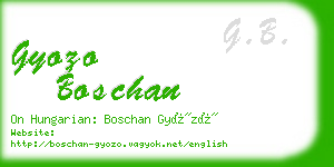 gyozo boschan business card